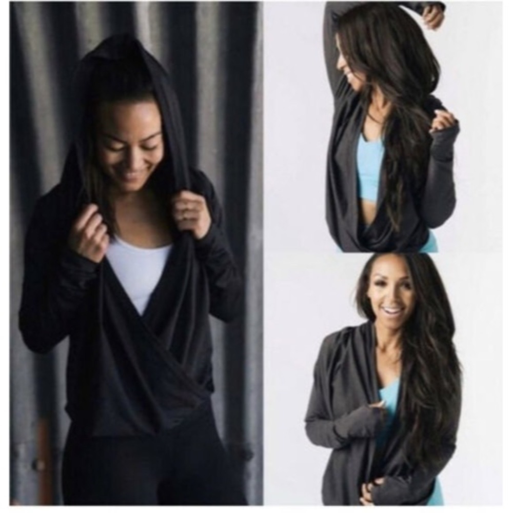 Zyia Hooded Twist Yoga Shawl